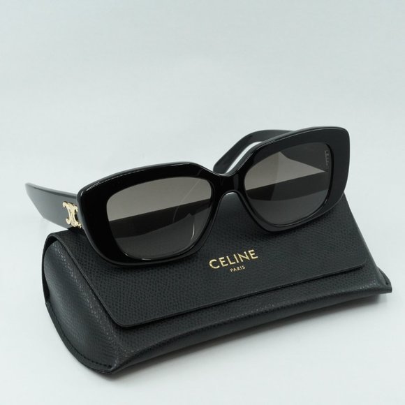 ? NEW CELINE CL40216U 01F TRIOMPHE  SHINY BLACK BROWN GRADIENT SUNGLASSES main image 12